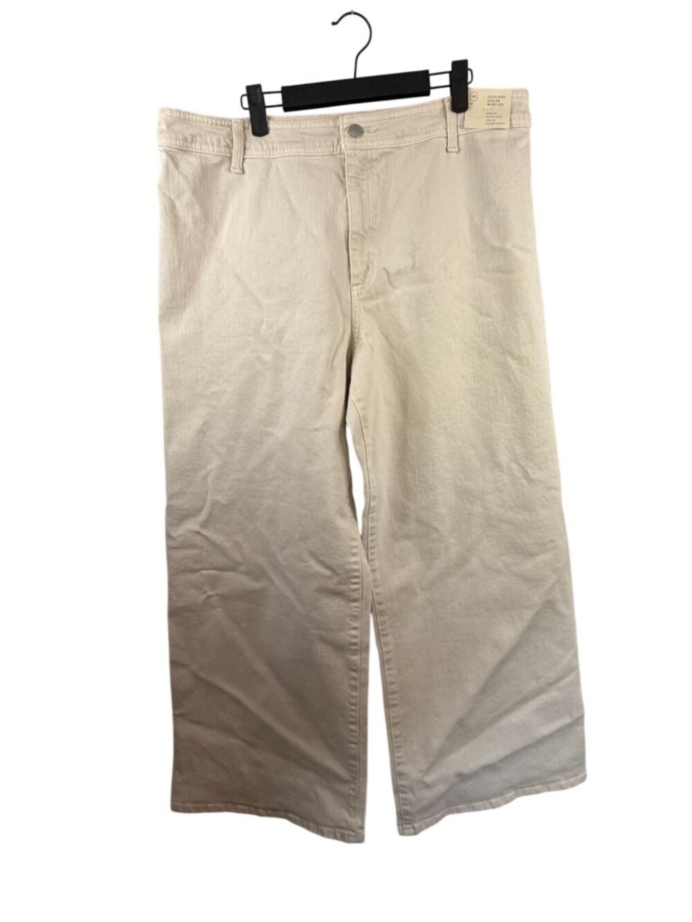 Universal Thread High-Rise Sailor Wide Leg Pants Size 16 Beige Cotton Comfort St